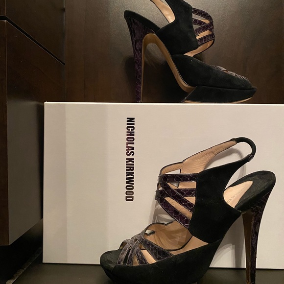 Nicholas Kirkwood Strappy stiletto Black Suede - 7 - Picture 6 of 16